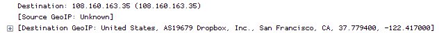 Dropbox GeoIP