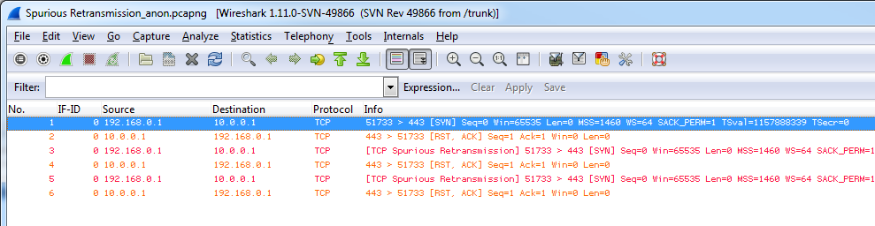 tcp fast retransmission wireshark