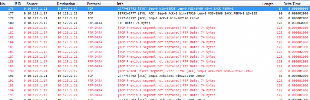 Wireshark-Packetlist